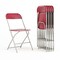 Emma and Oliver Set of 6 Stackable Folding Plastic Chairs - 650 LB Weight Capacity